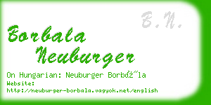borbala neuburger business card